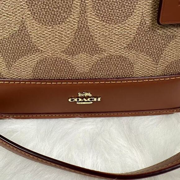 COACH Sabrina Top Handle Satchel Bag Signature Canvas Crossbody CAS19 NWT - Picture 10 of 11